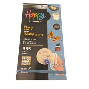 The Happy Planner Color Story BIG Sticker Book Missing 3 Stickers